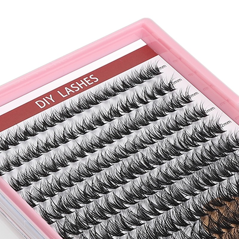 DIY Lash Extension Kit 240pcs Individual Eyelash 10‑16mm Clusters Eyelash