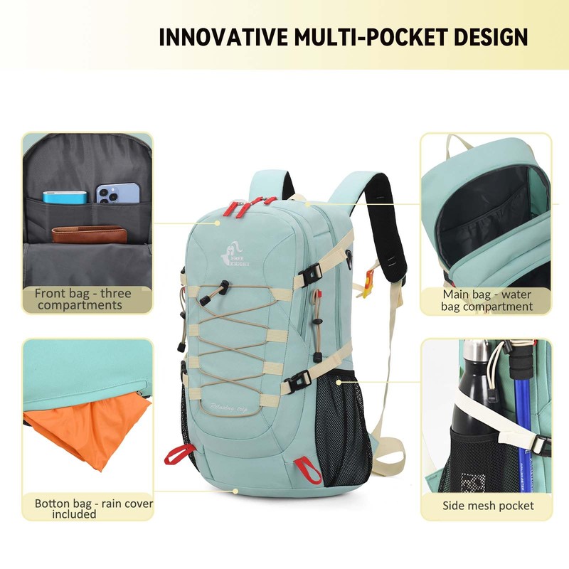 Bseash - Mochila impermeable de 40 l con cubierta de