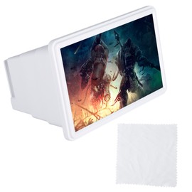 3x Zooming Phone Screen Magnifier Holder Optical Magnification Cellphone Magnifier - White