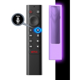 (with Purple Luminous Case) Replace for Nvidia Shield Remote Control with Voice Search, Backlit Buttons, IR Blaster to Control your TV, Customizable Menu Buttons