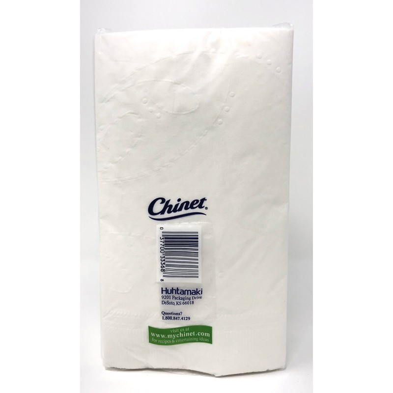 Chinet Classic White Premium Dinner Napkins, 2 Ply, 40 Count