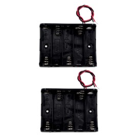 LampVPath (Pack of 2 5 AA Battery Holder with Leads, 5 AA Battery Holder with Wires