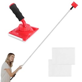 Paint Edger Tool for Walls, 6-Section Paint Edger Tool with Threaded Extension Rod: The Ultimate Adjustable Paint Pad Applicator for Walls, Ceilings, Trim & Baseboards - Comes with 2 Refill Pads
