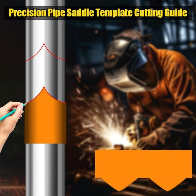 10 Pcs Pipe Cutting Guide Kit, Precision Pipe Saddle Template