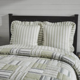 VHC Brands Finders Keepers Ruffled Fabric Euro Sham Set of 2 26x26
