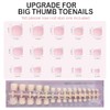 OPkssnails Uñas postizas cortas para pies, 150 unidades, tonos de