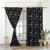 Labhanshi - Cortina estampada de terciopelo de algodón negro con