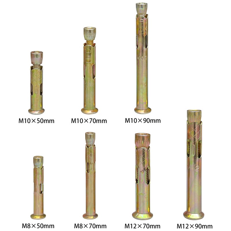 10 PCS Metal Expansion Bolts – Flat Head Cross Drive