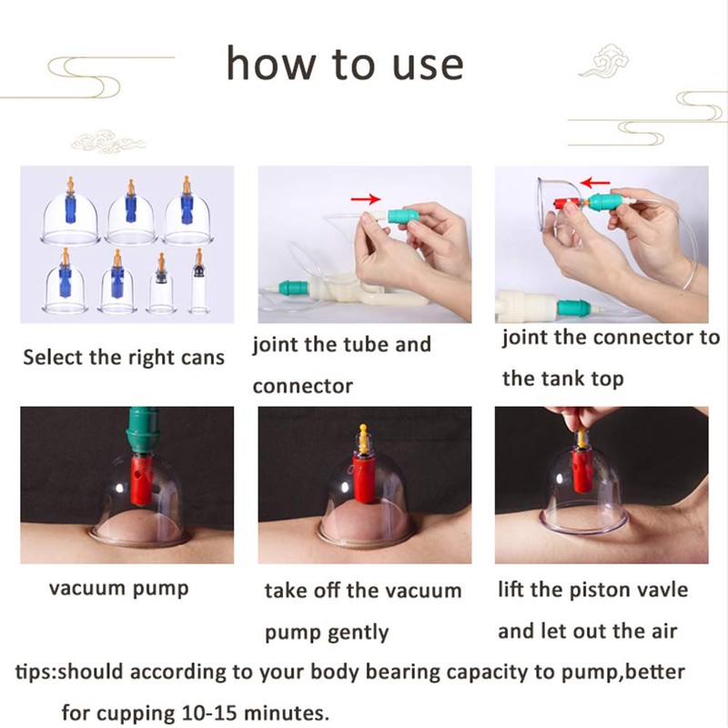 12 Cup Cupping Therapy Set, Chinese Cupping Therapy Set with