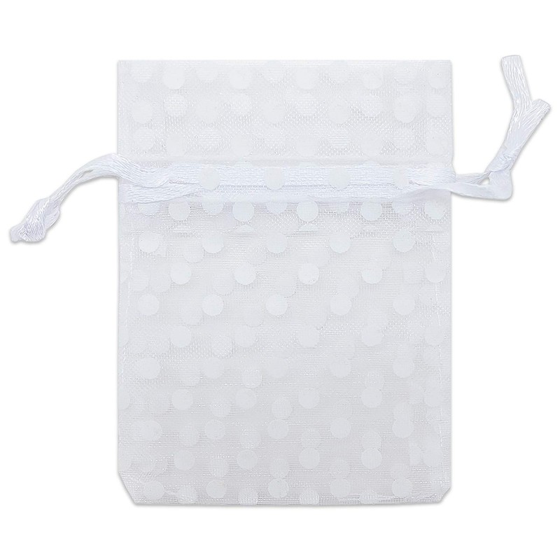 TheDisplayGuys 100-Pack 3x4 Sheer Organza Gift Bags with Drawstring (Small)