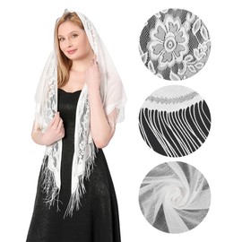 emperoch Shawl Women's Scarves & Wraps Scarf Gifts for Women Triangular Lace Shawl Scarves for Women Ladies Shawls and Wraps Evening (white)