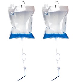 2PCS Extra Large 6500ML Drip Irrigation Bag with 0-250ML Per Hour Adjustable Flow, Self Automatic Watering System for Outdoor Gardening Plants and Flowers, Easy to Use