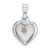 FJC Finejewelers Sterling Silver Small Heart with Mustard Seed Pendant