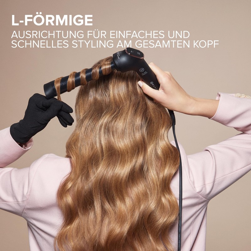 Bellissima Glam Waves, Lockenstab, konische Form, Display, 5 Temperaturen, Diamon-Keramik-