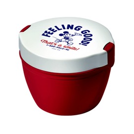 Asbel MK21 Insulated Lunch Box, Lanta Cafe Bowl, 24.0 fl oz (620 ml), Red, Width 5.7 x Depth 5.4 x Height 4.3 inches (14.5 x 13.8 x 11.0 cm), Easy to Serve