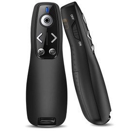Presentation Clicker Wireless Presenter Remote for PowerPoint, RF 2.4GHz USB Powerpoint Clicker with Hyperlink & Volume Control PowerPoint Slide Advancer for Mac, Computer, Laptop