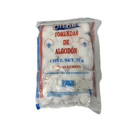 Algod?n Torundas 75g Dibar, Paquete con 2 Pz ? 100% Puro y Absorbente