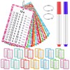 17 Pcs Multiplication Flashcards with Dry Erase Markers and Rings