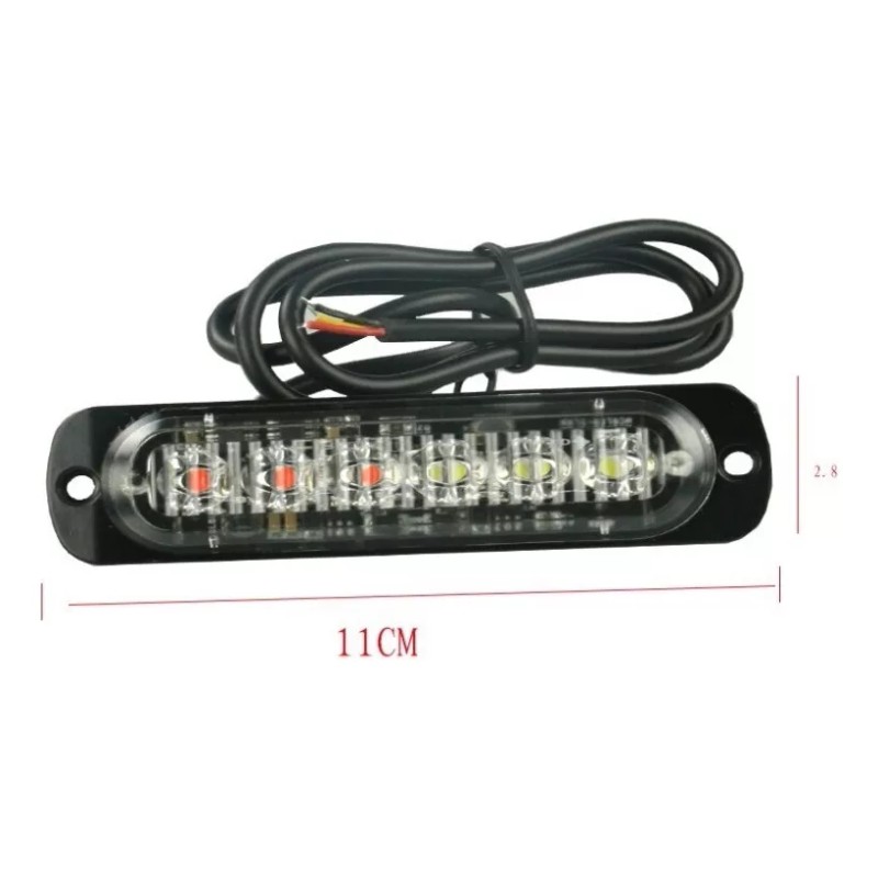 Eurotruck Mexico Lateral Led Barra Estrobo Escolta Patrulla 16 Funciones