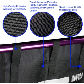 Under Seat Rollator Bag,Under Seat Bag or Tote for Four Wheel Rollator, Tote Organizer Pouch Storage for Walker Underseat Replacement Medical Basket (Black)