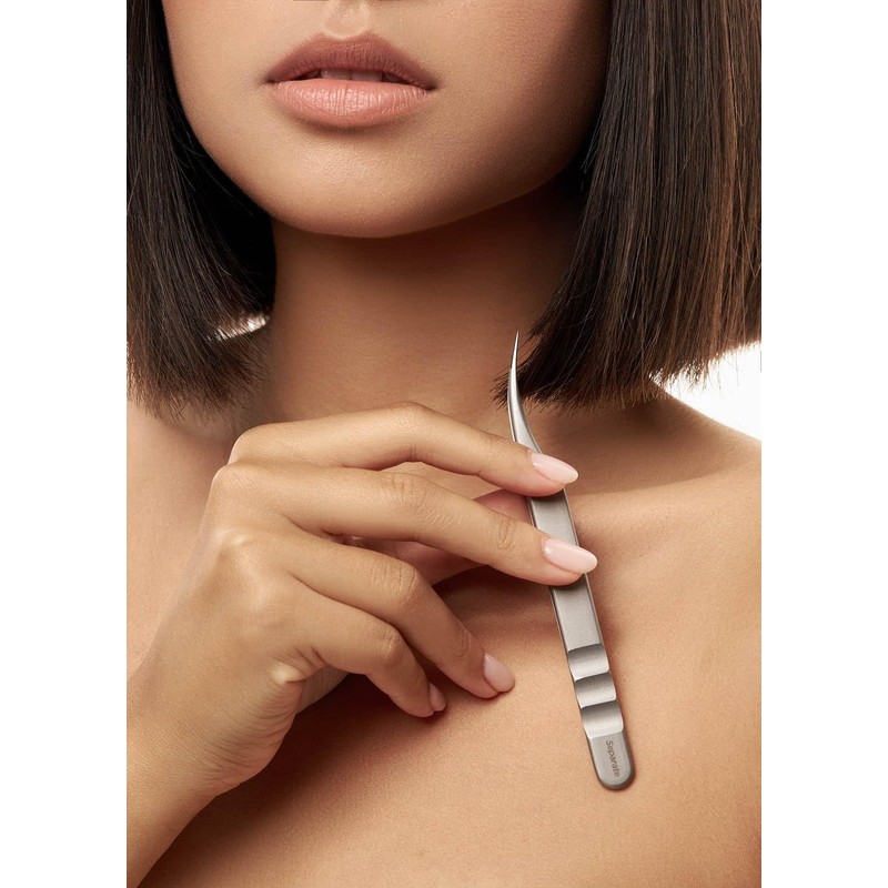 STALEKS PRO Professional Tweezers for False Eyelashes Extension Stainless Steel