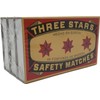 Three Stars Safety Matches, 3 Pack, Strike-On-Box