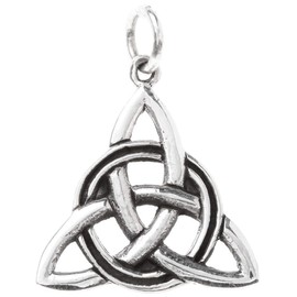 WINDALF Celtic Jewellery ALECIA Pendant 2.5 cm Celtic Knot Trinity Power Jewellery 925 Sterling Silver, Fabric