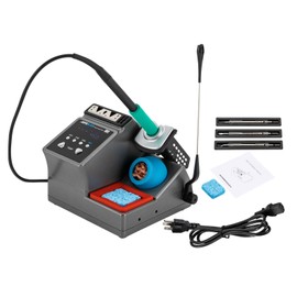 A9 Precision Soldering Station with 3 Soldering Tips, 120W LED Display Digital Soldering Iron Station Kit °C/°F Conversion, Fast Heating 212℉-842℉, C-210/C-245 Heating Core Compatible