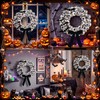 Suncalla 12 Inch Halloween Disco Eyeball Wreath for Front Door