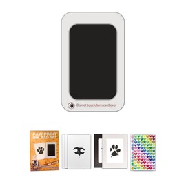 CLUCKHUB Paw Print Kit for Dogs, Inkless Clean Touch 3.1×4.9 in, Dog Nose Print Kit with Ink Pad, Frames and Stickers, Mess-Free for Cats Puppies Kittens Memorial
