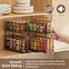 Bunoxea Pull Out Spice Rack 2 Pack,Slide Out Cabinet Spice