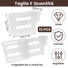 KATIMI Pack of 20 Fridge Side Door, Storage Divider Organiser, Clip-on Fridge Bottle Holder, Separator Refrigerator, Adjustable Storage Shelf for Fridge Divider