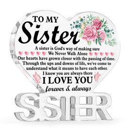 Sister Gifts from Sister Brother, Sister Birthday Gifts, Gifts for Sister Christmas Birthday, Best Sister Ever Gifts, to My Sister Sign