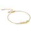 FineryGal Gold Plated Pawprint Anklet for Women Ankle Bracelet Family