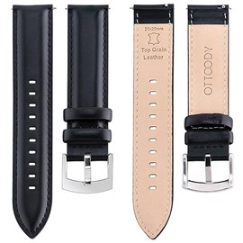 OTTOODY Correa de Reloj de Cuero de Liberación Rápida 18mm 19mm 20mm 21mm 22mm, Elegantes Correas de Reloj de Cuero de Grano Superior Correa de Reloj 