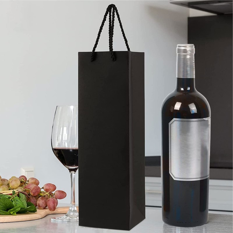 Kraft Wine Gift Bag, Premium Wine Gift Bag with Handle,