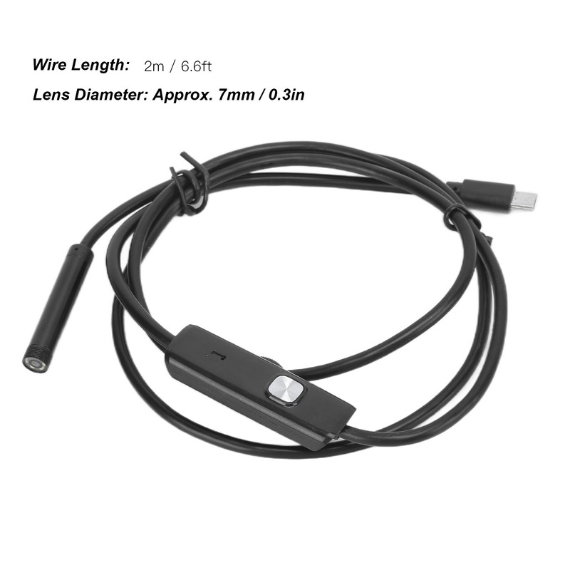 AN97‑7 7mm Endoscope Camera IP67 Waterproof Inspection Camera Borescope 6LED