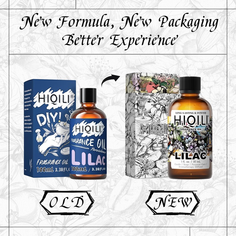 HIQILI Lilac Fragrance Oil for DIY Perfume, Candle & Soap