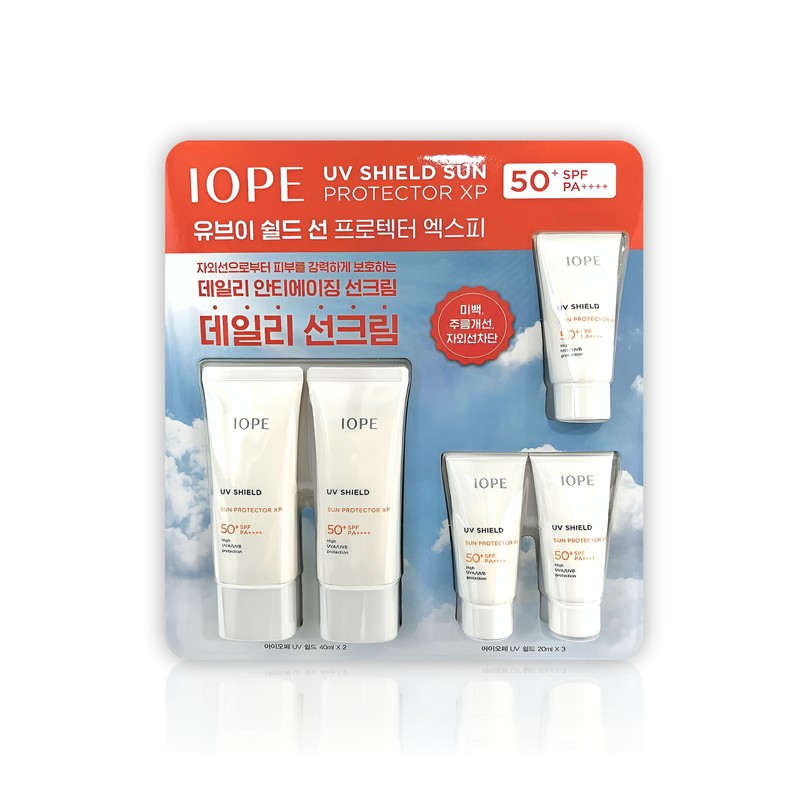IOPE Sun Cream 40ml 2pcs 20ml 3pcs UV Shield Sun