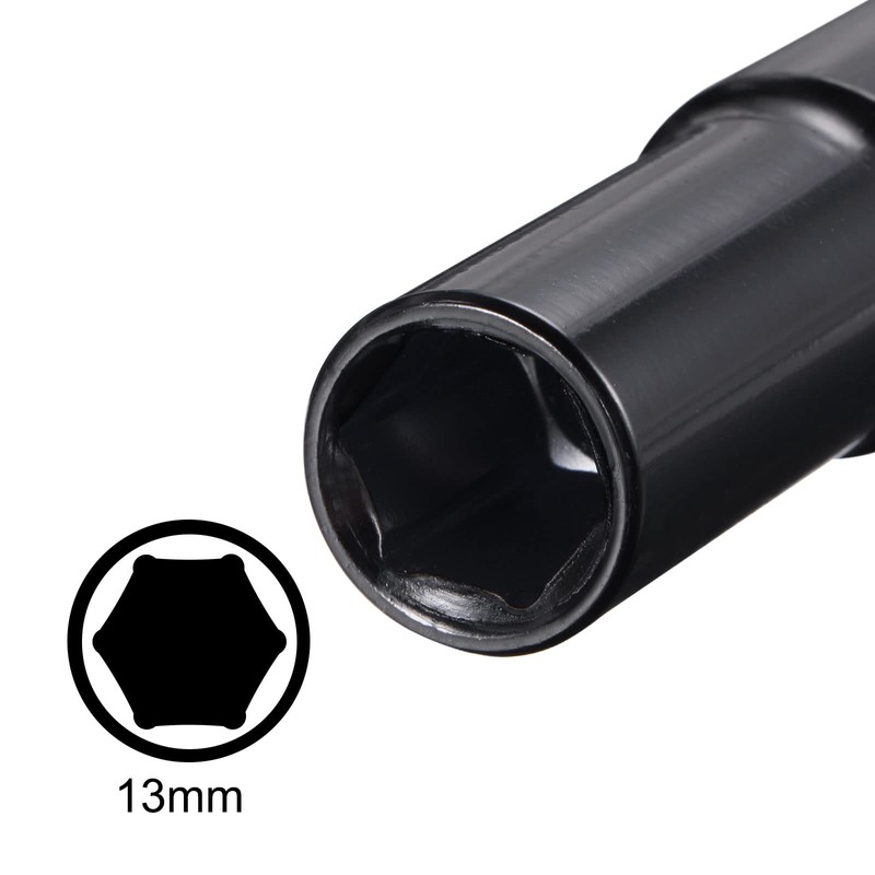 sourcing map 1/2" Drive by 13mm Deep Impact Socket, Heat-Treated