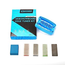 XCMAN Alpine Freeride Snowboard Ski Edge Bevel Tuning Kit Edge Care Kit Side Ski Angle Tool + 3 Diamonds + Gummy Stone