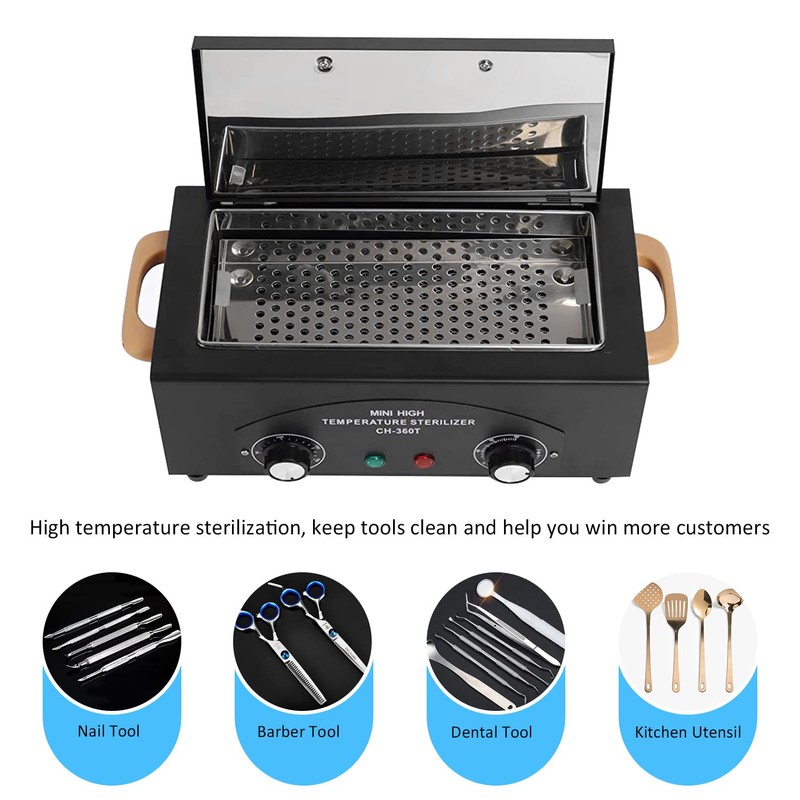 QUTUNI High Temperature Metal Tool Cleaning Box, 1.5L Dry Heat