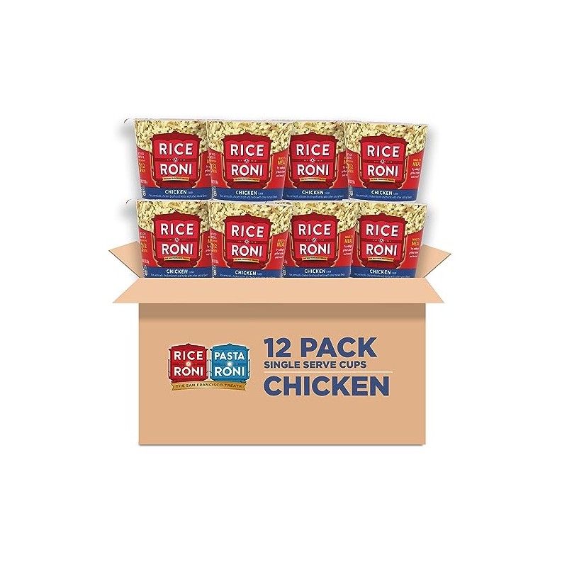 Rice-A-Roni Cups, Chicken Flavor, 1.97oz pack of 12 cups