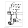 Funny Humorous 'David Shrigley Everything is Good' Novelty Postcard