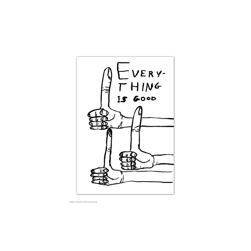 Funny Humorous 'David Shrigley Everything is Good' Novelty Postcard