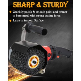 SHITIME Abrasive Drawing Wheel Surface Conditioning Tool, 4.5" x 4" Wire Wheel Burnishing Tool for Metal Polishing Paint, Rust, Oxidation - 3/4" Quad Keyway for Hand held Polishing Machine(2Pcs)