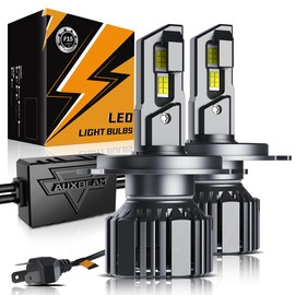 Auxbeam H4 9003 Fog Light, F15 Series H4 Powersports, 20000LM 600% Brighter 6500K HB2 Light for UTV ATV Offroad Vehicles