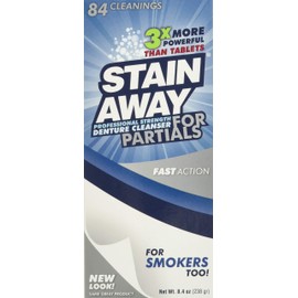 Stain-away Denture Cleanser Partials Regular - 7.1 Oz