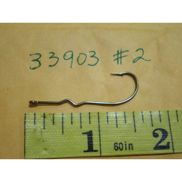 Mustad 100 PCS. MUSTAD 33903 #2 LONG SHANK SPROAT KINK/FLY