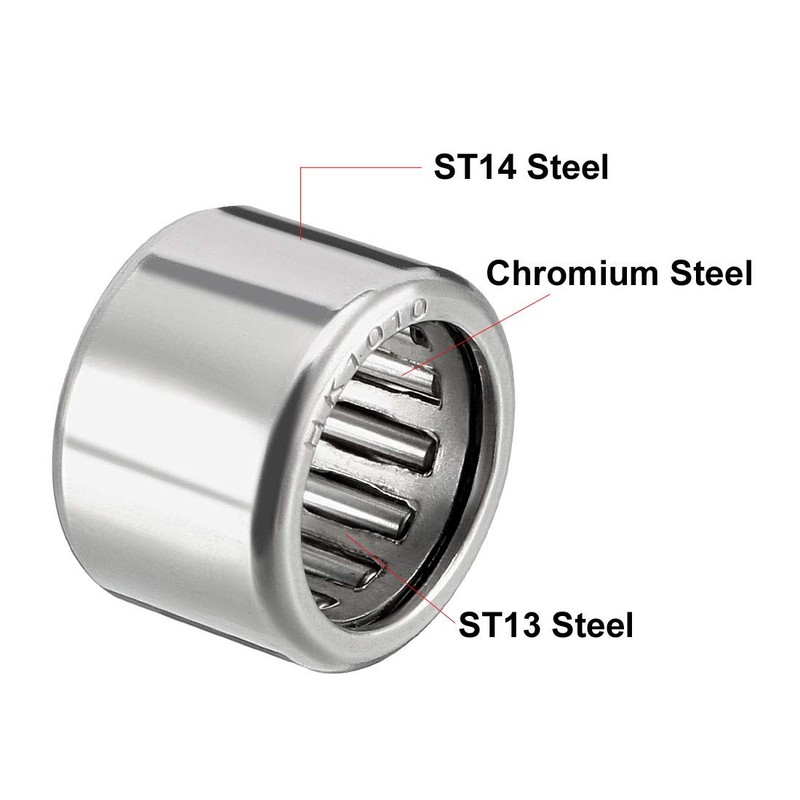 sourcing map HK1010 Drawn Shells Needle Bearings 10 mm Bore